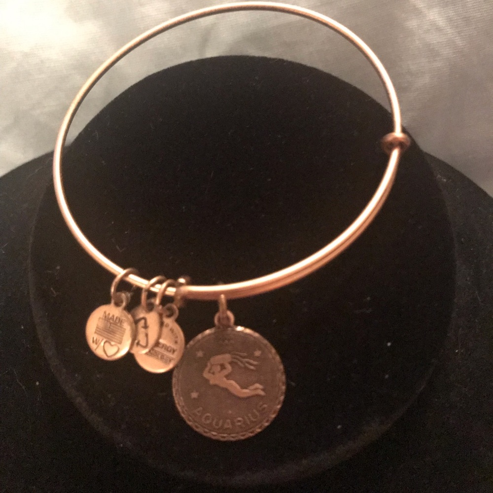 Alex & Ani Gold Tone Aquarius Bracelet